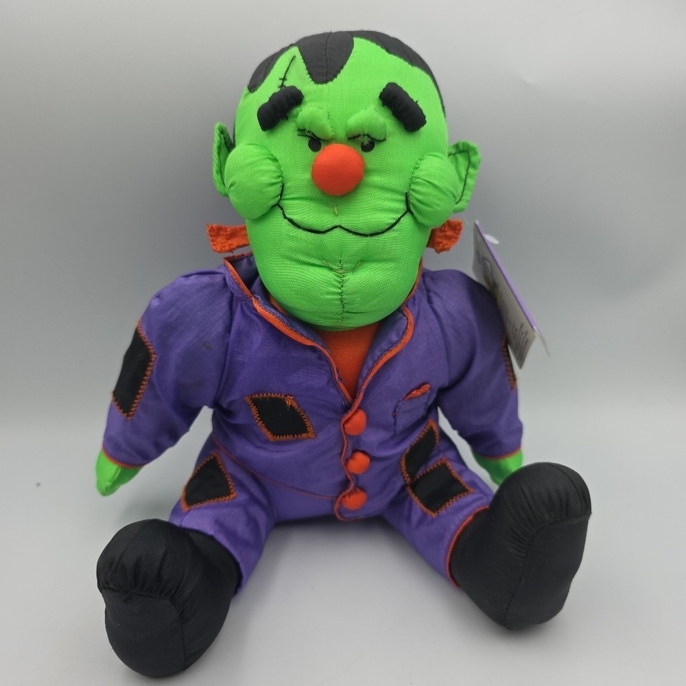 Russ Halloween FRANKENSTEIN plush stuffed 11x8in wide